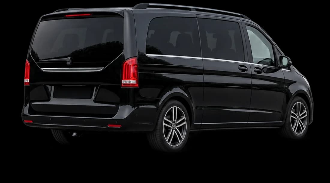 Mercedes-Benz V-Klasse oder ähnlich in der hinteren Dreiviertelansicht – illustrative Darstellung